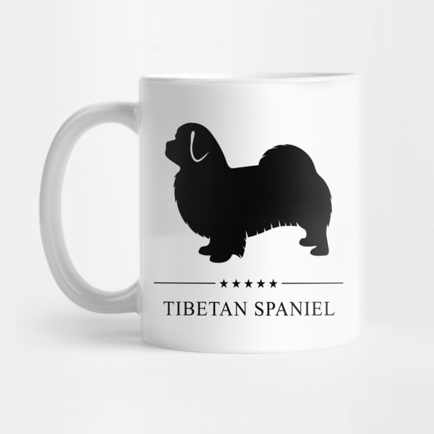 Tibetan Spaniel Black Silhouette by millersye